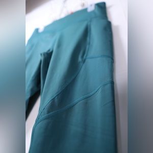 Members Mark XL Teal Compression Ankle Legging Mesh Pattered